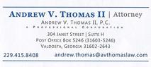Andrew V. Thomas, II, P.C. Attorney at Law