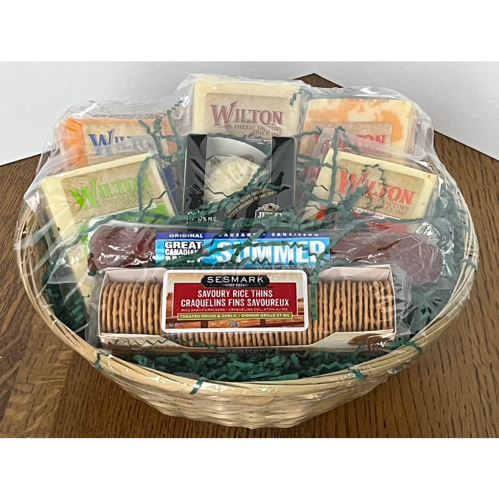 Gift Basket donated by Wilton Cheese Factory.
