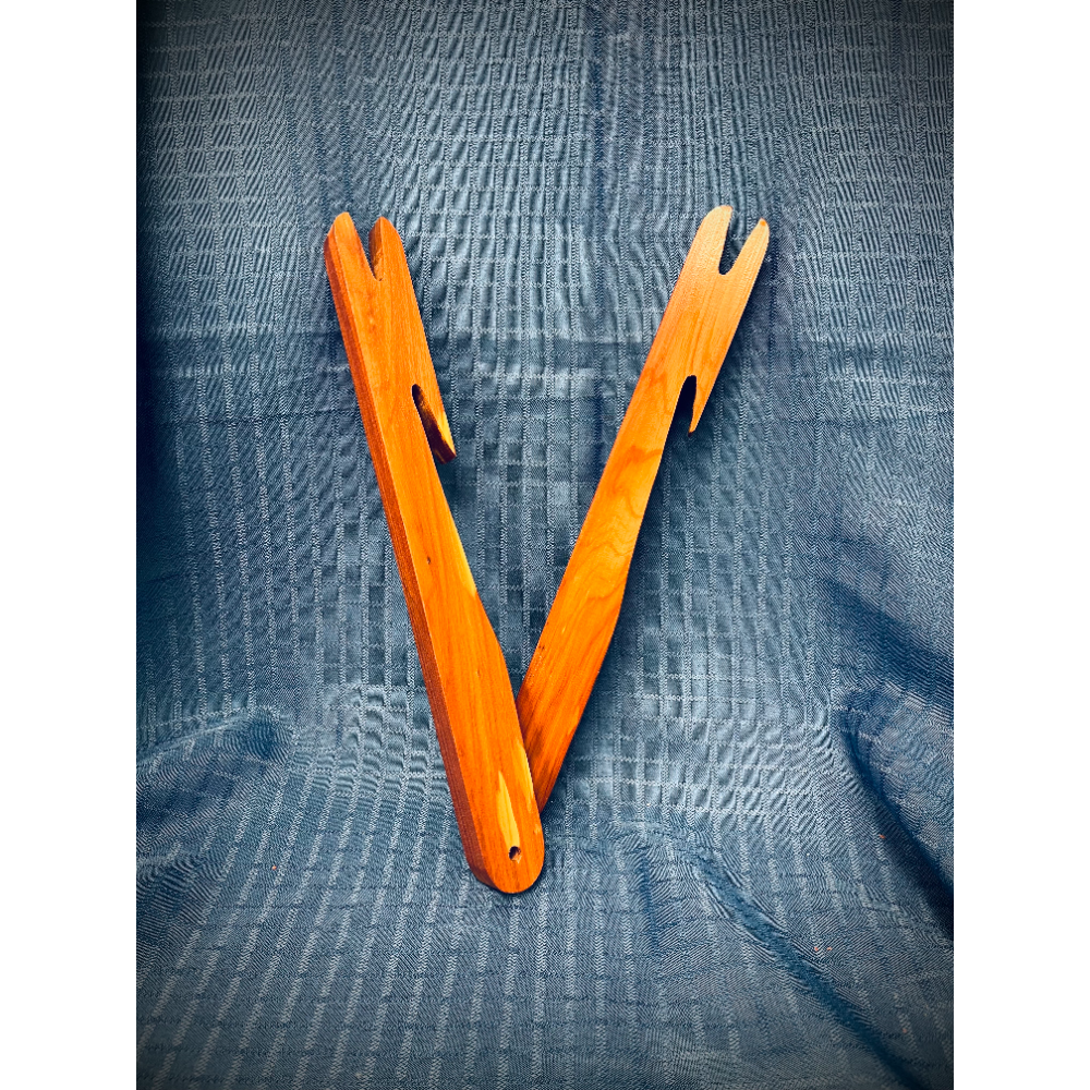 Two Hand-Crafted Wooden Oven Rack Pullers