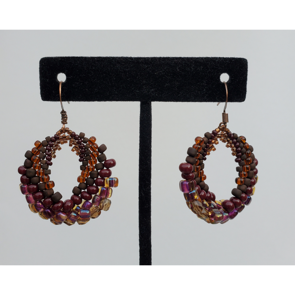 Kit, Minx River Earrings, Brown colorway 