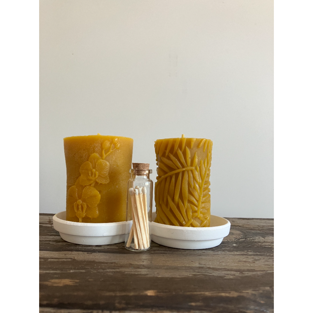 Beautiful Beeswax Candles Basket from KBomb Candles