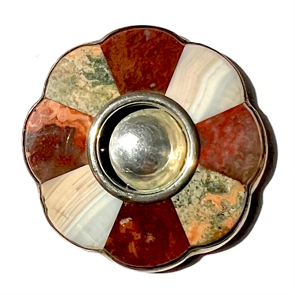 Extra large beautiful Scottish Agate button.