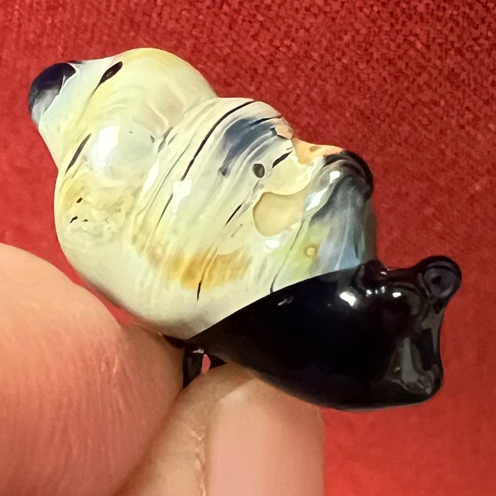 Cute Snail realistic glass button.