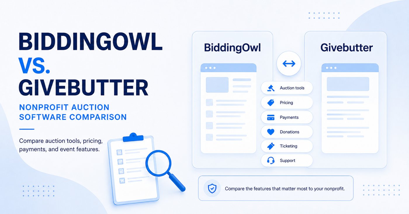 BiddingOwl vs. Givebutter nonprofit auction software comparison