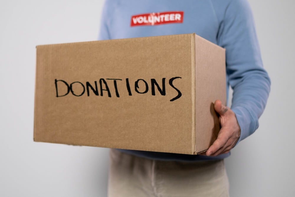 Nonprofit donations box