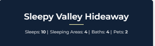 Sleepy Valley Hideaway